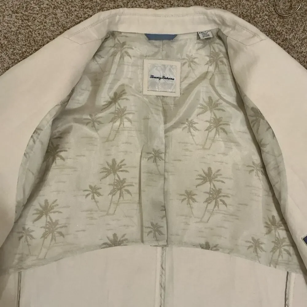 NWOT Tommy Bahama Monterey Blazer Silk Linen Sport Coat Tan Neutral Size XXL